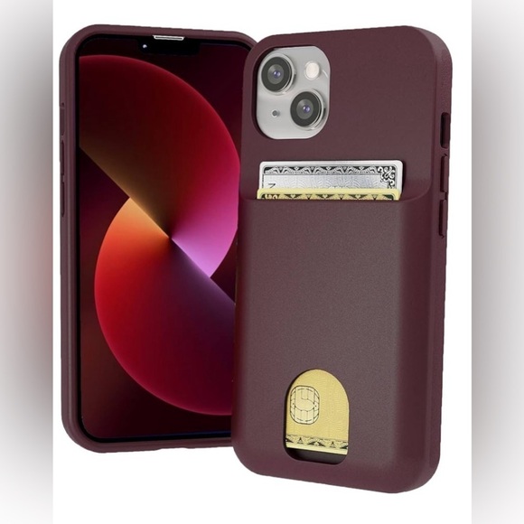 LUPA LEGACY IPHONE 14 CASE WITH WALLET HOLDER WALLET CASE BURGUNDY NEW - Picture 1 of 5